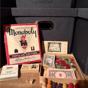 Vintage Monopoly Game by Parker Brothers. 1930’s collectible.